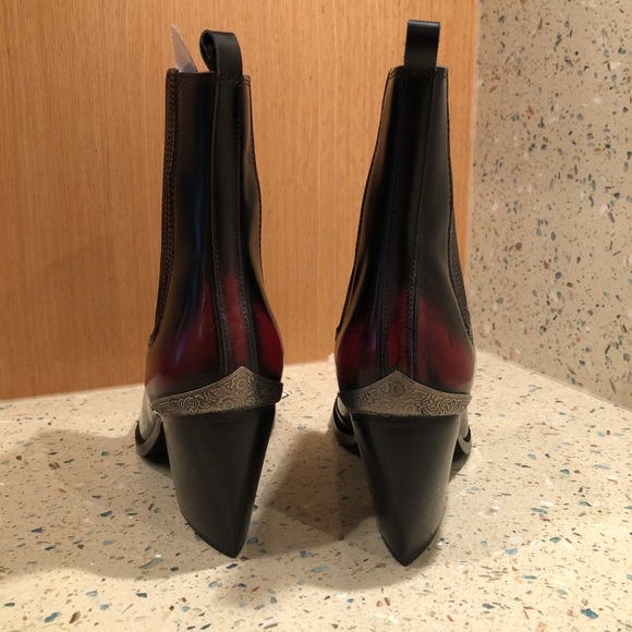 Jeffery Campbell burgundy cowboy boots Size 8 BNWOT - Picture 4 of 4